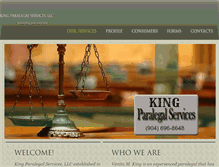 Tablet Screenshot of kingparalegalservices.com